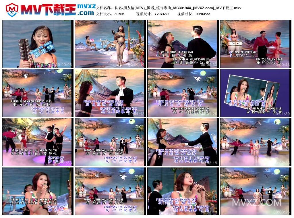 佚名-朋友情(MTV)_国语_流行歌曲_MC301944